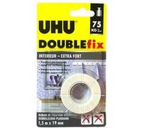 UHU Ruban adhésif Double Fix – double-face extra-fort transparent