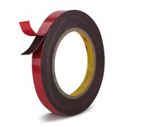 Ruban adhésif double face haute performance - 10 mm x 5,5 m - Fabriqué en adhésif puissant 3M VHB 4611 - Résiste à 122 °C - Ruban de montage fiable et étanche en mousse