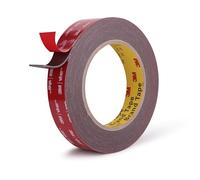 Ruban adhésif double face haute performance - 19 mm x 5,5 m - En 3M VHB 4611F - Adhésif puissant pour un collage fiable - Ruban en mousse étanche pour la maison, le bureau, la voiture - Gris