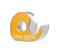 Ruban adhésif double face - MILAN - 15mm x 10m - Distributeur rechargeable - Jaune - PVC
