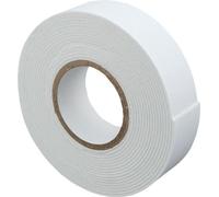 Ruban adhésif double face mousse 1mm x 19mm x 3m, blanc, 1 pc