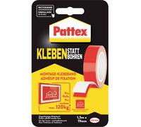 Ruban adhésif double-face Pattex PXMT2 blanc (L x l) 1.5 m x 19 mm 1 pc(s)