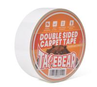 Ruban adhésif double face pour tapis TAPEBEAR, solide, 2 pouces x 40 verges, ruban adhésif pour tapis, bois, sol, sans résidus, ruban antidérapant polyvalent, blanc