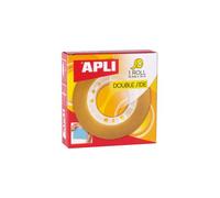 APLI Ruban adhésif double-face 11505 transparent 15 mm x 10 m