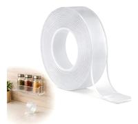 Ruban Adhésif Double Face Transparent 3 m x 20 mm x 2 mm, Adhésif Double Face Extra Fort, Gel Collant pour Mur, Photo, Tapis, Cuisine, Salle de Bain, Maison, Bureau, Bricolage, Déco et Voiture