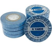 Ruban Adhésif Double Lace Bleu Lace Front Support Bande Ruban Adhensive Pour Remplacement De Trame De Cheveux Et Extension Adhesive Cheveux 0.8cm*6yards