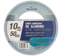 Ruban adhésif en aluminium résistant - Idéal pour sceller, isoler et réparer - Dimensions : 50 mm de large et 10 m de long - Idéal pour une utilisation à la maison ou dans des projets industriels.