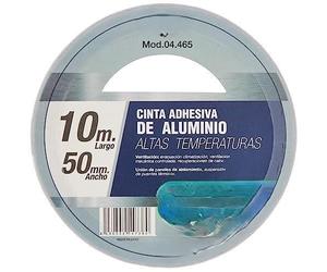 Ruban adhésif en aluminium résistant - Idéal pour sceller, isoler et réparer - Dimensions : 50 mm de large et 10 m de long - Idéal pour une utilisation à la maison ou dans des projets industriels.