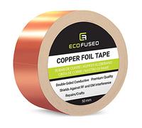 Ruban adhésif en cuivre de qualité supérieure - Conducteur à double face - 2 po (50 mm) - Protection contre les interférences EM et RF, Circuits papier, Réparations électriques, Mise à la terre