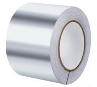 Ruban adhésif en feuille d'aluminium très résistant aux hautes températures - 5 cm x 20 m - Résistant à la chaleur - Étanche - Pour sceller les évents de sèche-linge (5 cm x 5 m)