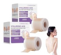 Ruban adhésif en silicone à l'acide hyaluronique pour cicatrices, réutilisable, pour tous types de peau (2 boîte)