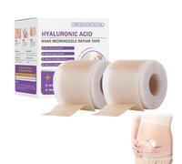 Ruban adhésif en silicone à l'acide hyaluronique pour cicatrices, ruban adhésif en silicone pour cicatrices et rides, ruban adhésif pour cicatrices adapté à tous les types de peau (2pcs)