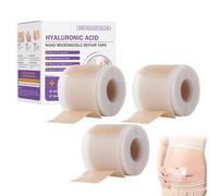 Ruban adhésif en silicone à l'acide hyaluronique pour cicatrices, ruban adhésif en silicone pour cicatrices et rides, ruban adhésif pour cicatrices adapté à tous les types de peau (3pcs)