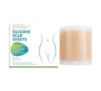 Ruban adhésif en silicone de qualité médicale, 4,9 x 300 cm, doux et réutilisable, patch de récupération pour chéloïdes, cicatrices hypertrophiques, césarienne, abdomen, des brûlures, soins