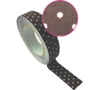 Ruban adhésif en tissu de 15mm - Chocolat pois - 5m