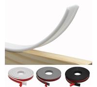 Ruban adhésif en TPE souple en forme de U de 18 mm pour bordure de meubles (18 mm, 5 m, blanc)