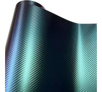 Ruban adhésif en vinyle Carbon Fibre, Car Carbon Fiber Chameleon Vinyl Wrap Roll With Air-Release Technology Multiple Sizes(Green to Purple,50CM X 600CM)