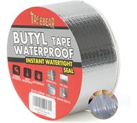 Ruban adhésif étanche TAPEBEAR Butyl, ruban de scellement imperméable 2 pouces x 16 pieds, ruban de papier d'aluminium renforcé pour réparation de VR, auvent, fenêtre, verre et réparation de fuite de 