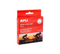 Apli 19235 - Ruban adhésif luminescent, brillant dans l'obscurité - Rouleau de signalisation et de sécurité 20 mm x 5 m.