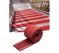 Ruban adhésif for bordure d'escalier en PVC, ruban adhésif imperméable for escaliers intérieurs/extérieurs, rampes/marches, couvre-marches antidérapants (4 x 100 cm)(Red,4x100cm/1.56x39in)