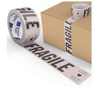 Ruban adhésif fragile « Please Be Gentle » - Noir crème - Joli ruban d'emballage et d'expédition pour petites entreprises - Ruban décoratif pour déménagement - 4,8 cm x 110 m