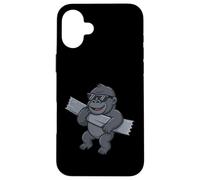 Ruban adhésif Gorilla Amusant pour Les Amoureux des Animaux, garçons et Filles Coque pour iPhone 16 Plus