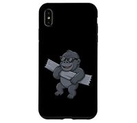 Ruban adhésif Gorilla Amusant pour Les Amoureux des Animaux, garçons et Filles Coque pour iPhone XS Max