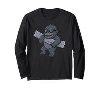 Ruban adhésif Gorilla Amusant pour Les Amoureux des Animaux, garçons et Filles Manche Longue