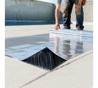 Ruban adhésif imperméable en aluminium pour réparation de toit - Rouleau de membrane d'asphalte pour terrasse, lacunes, fissures, 1 x 1 m - Mastic durable pour la restauration du toit