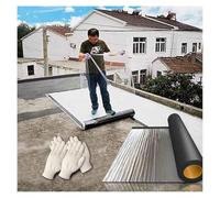 Ruban adhésif imperméable ultra-résistant - Mastic d'étanchéité pour membrane d'asphalte, patch de réparation en feuille d'aluminium pour toitures, fenêtres et allées, 10 m x 1 m, facile à u