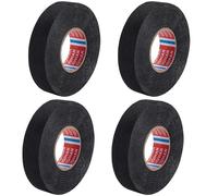Ruban Adhésif Isolant Noir,4 Rouleaux Ruban De Tissu Automobile Résistant À La Chaleur,Bande Circuit De Faisceau De Câblage Pour Électricien Câbles De Voiture Moto Moteur,19 Mm X 15 M