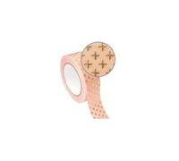 Ruban adhésif (Masking Tape) 15 mm - Croix doré - Graine créative