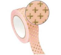 Ruban adhésif (Masking Tape) 15 mm - Croix doré - Graine créative Doré