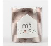 Ruban adhésif - MT CASA - Rayures brunes (border brown) - 5 cm x 10 m