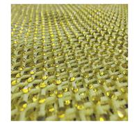 Ruban adhésif multicolore en maille avec strass SS10 pour couture (jaune, 40 x 100 cm)