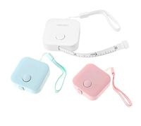 Ruban adhésif portable de mesure rétractable - Mesure 60 pouces - Bouton métrique et gradué - Pour la mesure du corps - Pour la fabrication de cartes de bébé