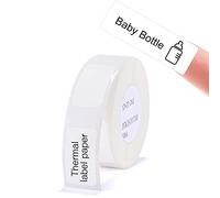 Ruban adhésif pour étiqueteuse Compatible avec NIIMBOT D11 D110 D101, imperméable, Anti-Huile, résistant aux Rayures, 12 x 40 mm (Blanc)