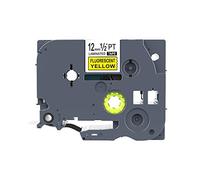 Ruban adhésif pour imprimante Brother P-Touch TZe Noir 6 mm / 9 mm / 12 mm / 18 mm / 24 mm / 36 mm × 5 m - Black on yellow fluorecent - 12 mm