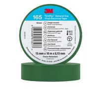 3M Ruban isolant électrique Temflex 165 165GR1E Vert 10 m x 15 mm