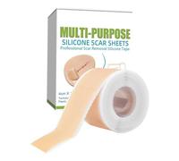 Ruban adhésif pour le visage - Bandes de cicatrices en silicone | Patchs réutilisables 4,9 x 150,9 cm pour réduire les plaies, les boutons, les brûlures, le visage, le corps, les mains, les pieds, le