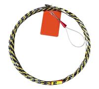 Ruban adhésif pour outil de pêche avec ressort de guidage, extracteur de câble haute visibilité noir et jaune pour installation de câblage électrique, 5 m