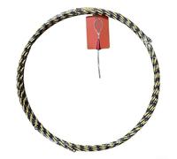 Ruban adhésif pour outil de pêche avec ressort de guidage, extracteur de câble haute visibilité noir et jaune pour installations électriques, faible friction (10 m)