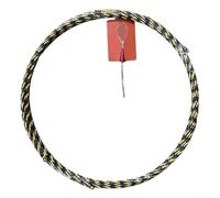 Ruban adhésif pour outil de pêche en fil de fer avec ressort de guidage, extracteur de câble en polyester noir et jaune haute visibilité pour installations électriques (10 m)