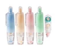 Ruban adhésif pour scrapbooking Distributeur d'adhésif de 4 pièces Stylo à colle avec presse rotative à 360 degrés, bureau, école, maison, art, projets de photos