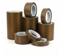 Ruban adhésif PTFE, largeur 5 à 100 mm, épaisseur 0,13 mm, 0,18 mm, isolé, résistant aux hautes températures, 8 mm, 10 rouleaux, 10 m par rouleau, 0,13 mm