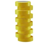Ruban adhésif PVC - EUROCEL - 15x10 mm - Jaune - Lot de 10 - Isolant électrique