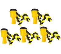 Ruban adhésif rétractable for cône de circulation, 5 pièces, ruban barrière jaune haute visibilité de 10 mètres for l'avertissement d'urgence