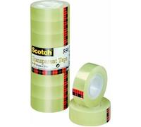 Ruban adhésif - SCOTCH - Lot de 8 rouleaux - 19 mm x 33 m - Transparent - Résistant à l'humidité