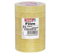 tesafilm Standard - Ruban Adhésif Polyvalent pour la maison, le bureau et l'école, 66 m x 19 mm - Pack de 8 Rubans