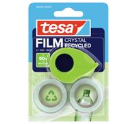 tesa Ruban adhésif tesafilm Eco/Crystal – PET réutilisé – Kit dévidoir 2x10 m 19 mm